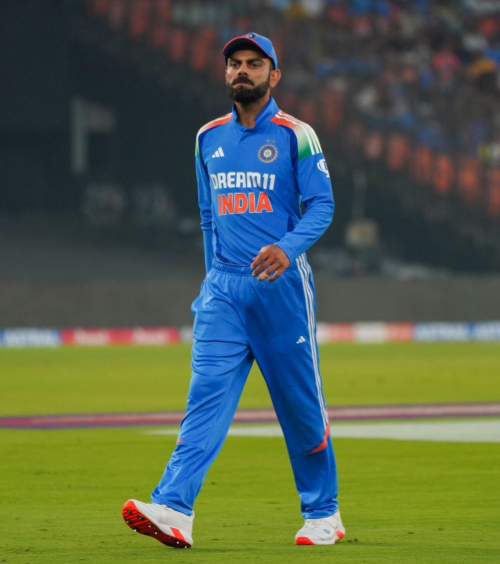 Ahmedabad: India's Virat Kohli during the third ODI match between India and England at Narendra Modi Stadium in Ahmedabad on Wednesday, February 12, 2025. (Photo: IANS/Siddharaj Solanki)
