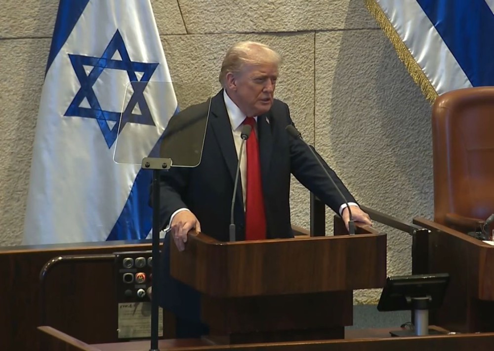 Today, skies are calm and guns silent: Trump in address at Israeli parliament