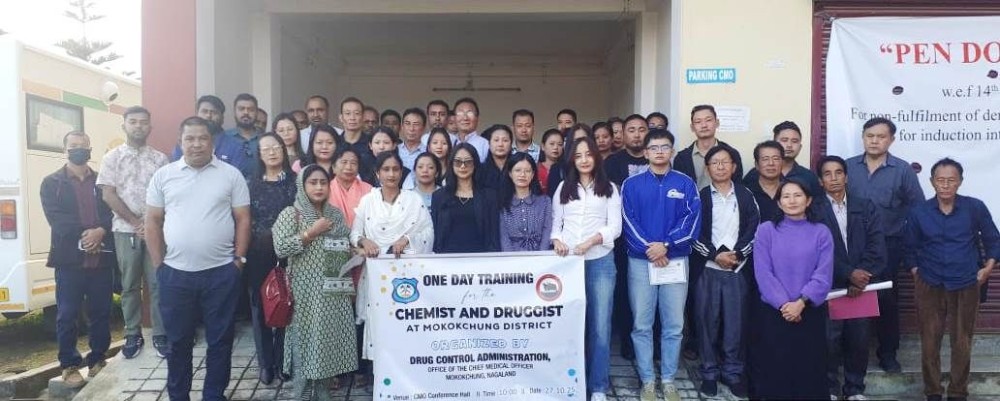 Officials and others during the training for the chemist and druggist of Mokokchung District held at the office of the CMO Conference hall on October 27.