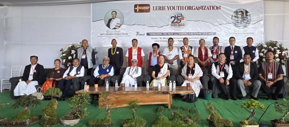 Officials and others during the Lerie Youth Organization Silver Jubilee celebration held at St Mary’s Cathedral Higher Secondary School, Lerie, Kohima on October 20.