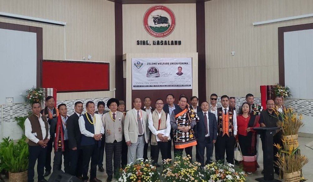 Minister KG Kenye with others during the 25th anniversary celebration of ZWUK in Kohima on October 25. (Morung Photo)