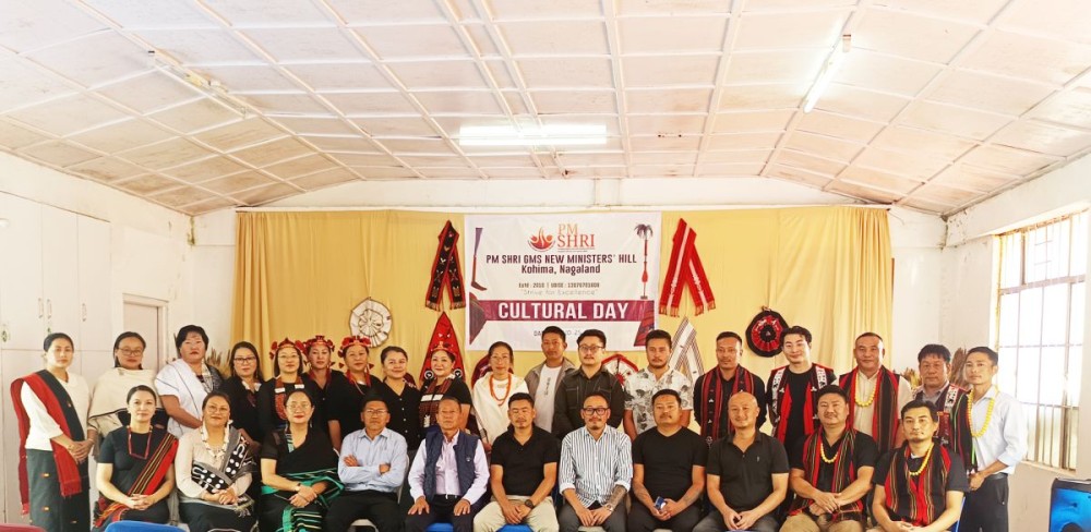 Dignitaries and others during cultural day at PM SHRI GMS New Ministers' Hill Kohima on October 17.