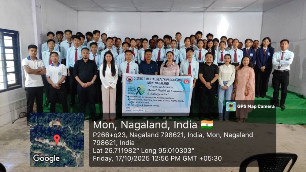 Officials and faculty members during the launch of the WGC Wellness Club at Wangkhao Government College, Mon, on October 17.