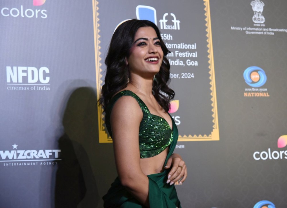 Panaji: Actress Rashmika Mandanna during the closing ceremony of the 55th International Film Festival of India in Panaji on Thursday, November 28, 2024. (Photo: IANS)
