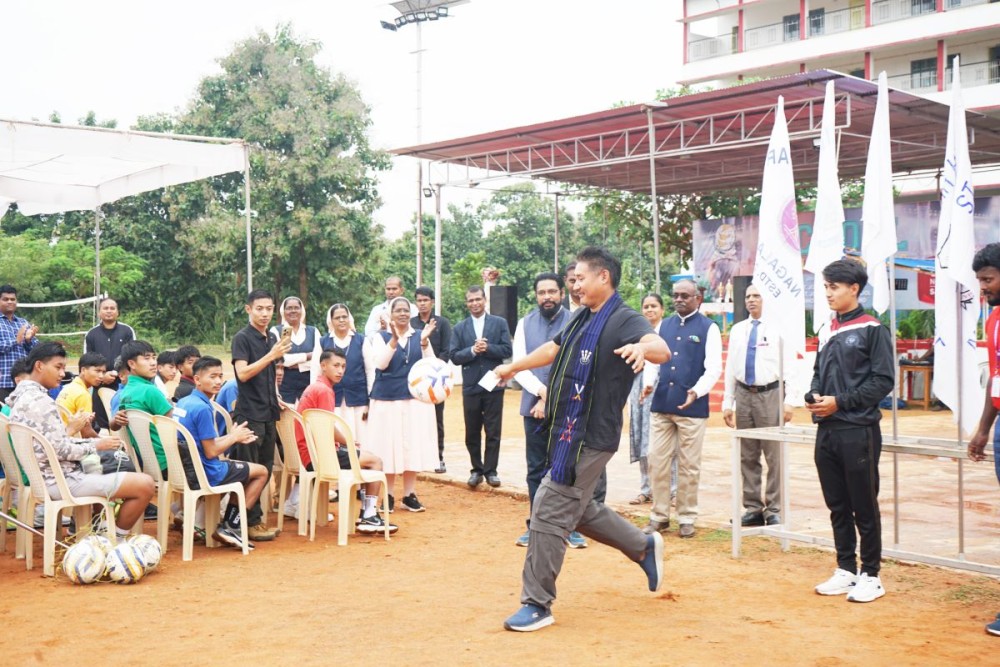 Watinunsang kick starts the SJU 1st School Tournament Hub on Thursday at the school’s campus ground at Ikishe village, Chümoukedima.