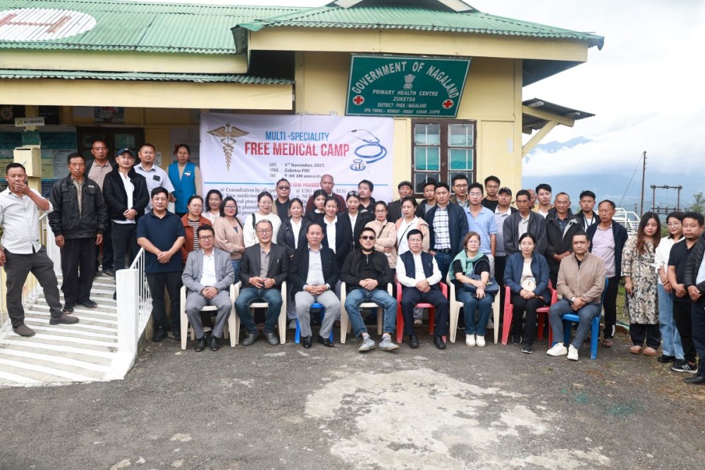 Dr. Neisatuo Mero and others during Multi-Speciality Free Medical Camp at Zuketsa on November 1.