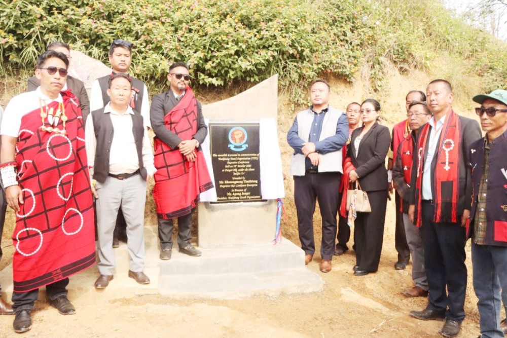 Executive members of the YYO during the dedication of the monolith at Pungro town.