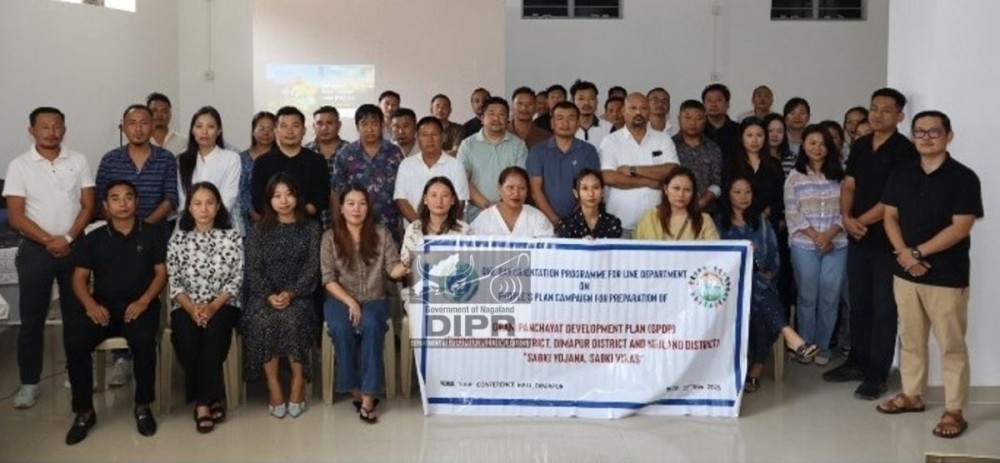 Officials with participants during District Level Training on PAI 2.0 for Block officials and concerned department held at Tulip Conference Hall, Duncan Basti, Dimapur. (DIPR Photo)
