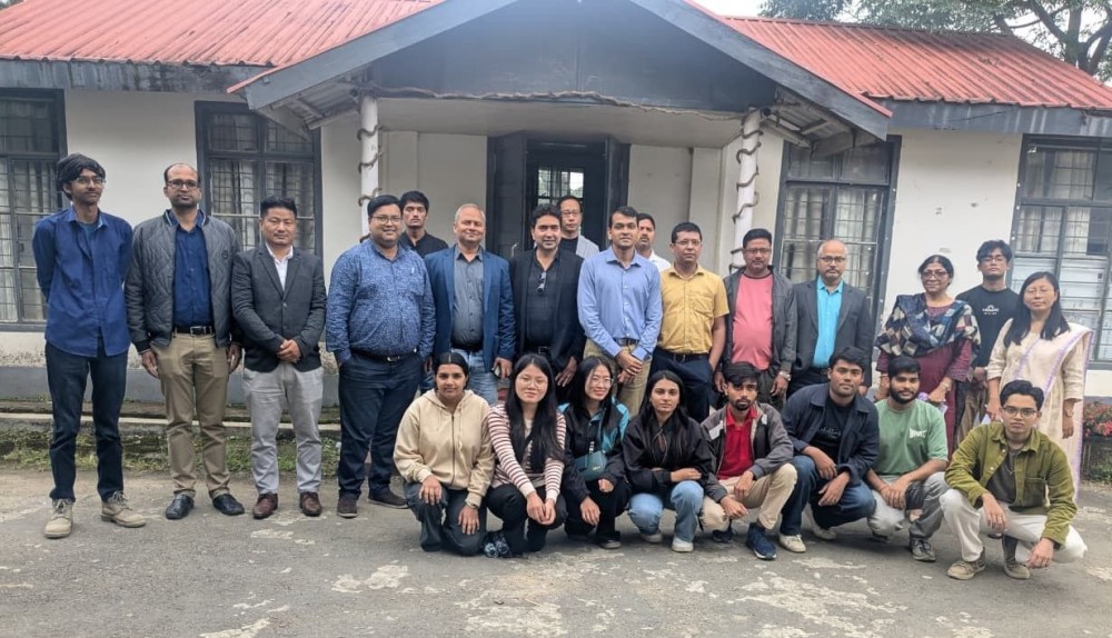 Officials of the IIC along with the faculty and students of the NU Kohima Campus on November 1.