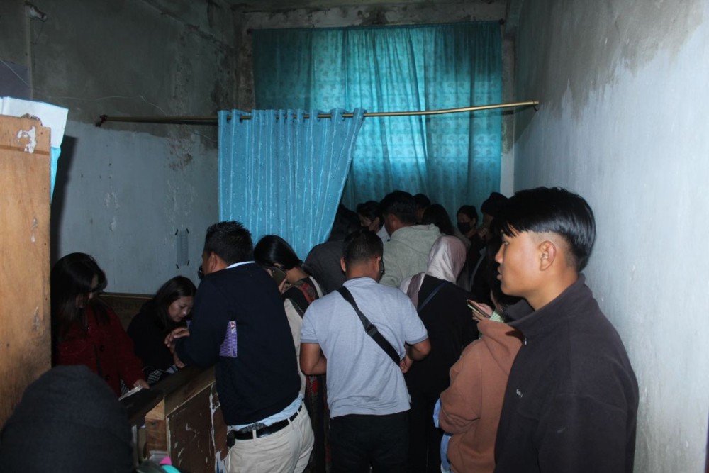 Public in a Queue at DC office for availing the services on November 24. (Morung Photo)