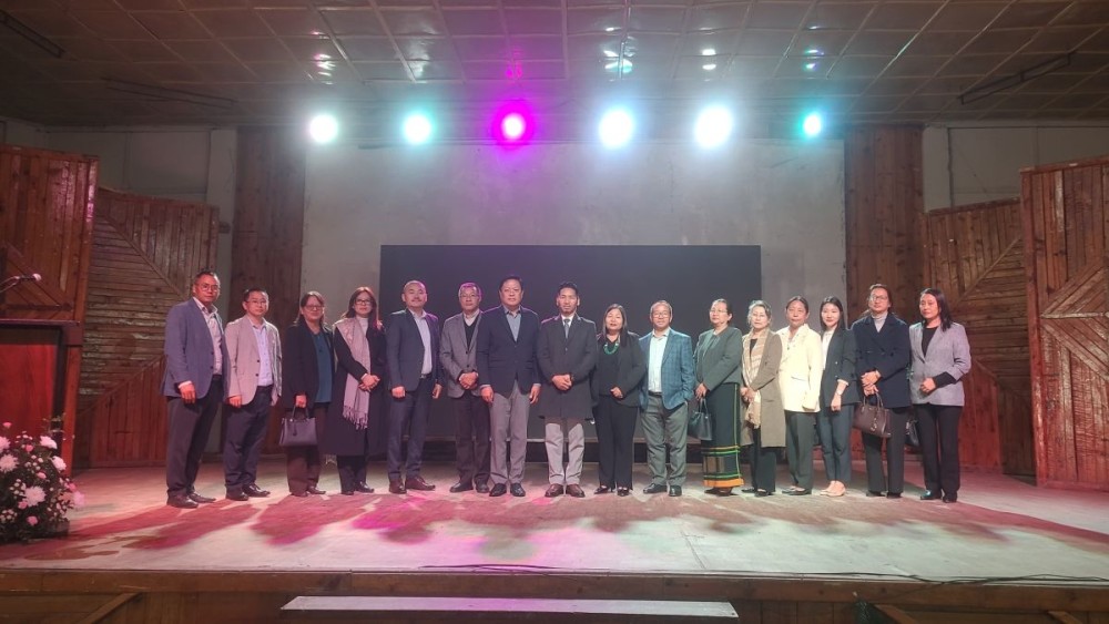 Wangpang Konyak and others during a programme of 5 years of NMBA in Nagaland on November 18. (Morung Photo)