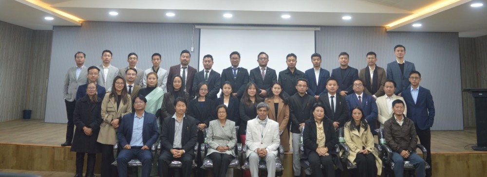 Officer trainees of the Nagaland Civil Service (Probationers) Batch of 2024 with officials during the valedictory programme at ATI Kohima on November 29.