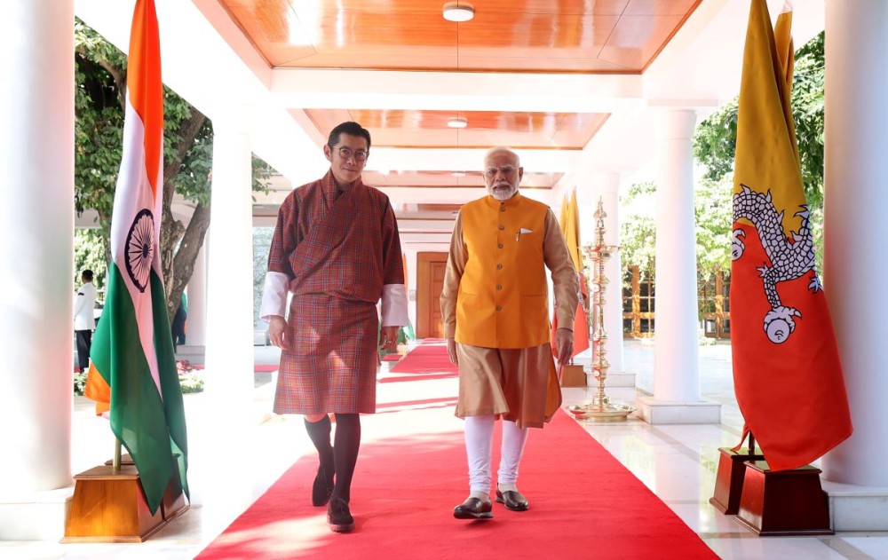 Prime Minister Narednra Modi meets the King of Bhutan, Jigme Khesar Namgyel Wangchuck, in New Delhi on Thursday, December 5, 2024. (IANS File Photo)
