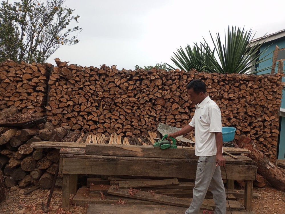 Savezo Venuh, a self-taught construction worker from Phek village has been in the construction business for over 30 years.