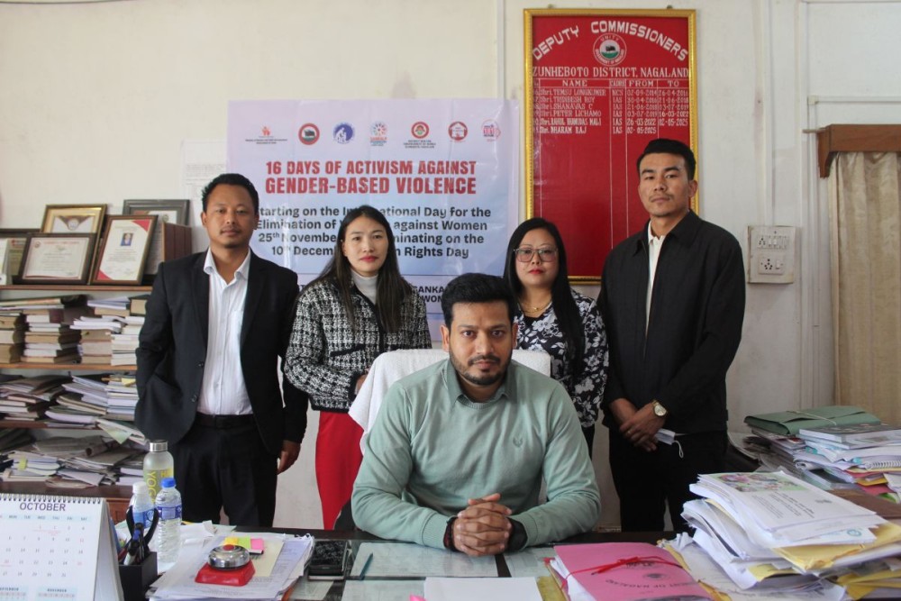 Deputy Commissioner and District Magistrate Zunheboto, Dharam Raj along with others on November 26. (Morung Photo)