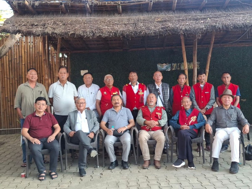 Convenor of the Naga Common Platform Shikuto Zalipu (sitting third from right) alongwith other members of the Organising Committee, including SCAN spokesperson KK Sema, on November 17. (Morung Photo)
