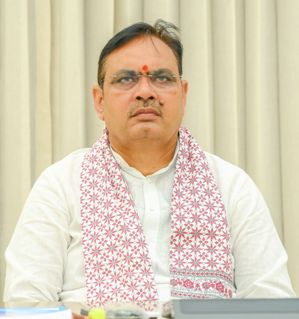 Jaipur: Rajasthan Chief Minister Bhajanlal Sharma listens to the 123rd episode of Prime Minister Narendra Modi’s radio programme ‘Mann Ki Baat’ at the Chief Minister’s residence in Jaipur on Sunday, June 29, 2025. (Photo: IANS/X/@BhajanlalBjp)