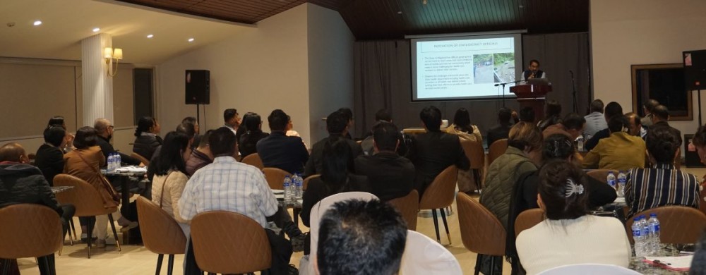 Dr Sushil Kumar Vimal, team leader presenting the findings of the 17th Common Review Mission (CRM) of the National Health Mission in Kohima on November 7