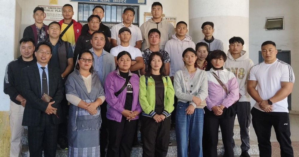 17-member team of the NWA at a send-off programme at Kohima on November 9.