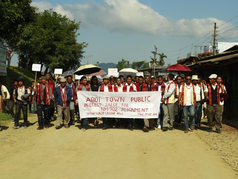 Members of Aboi-based organisations under Mon district submit memorandum to Nagaland Chief Minister via proper channel demanding fair survey of NH-702 alignments.