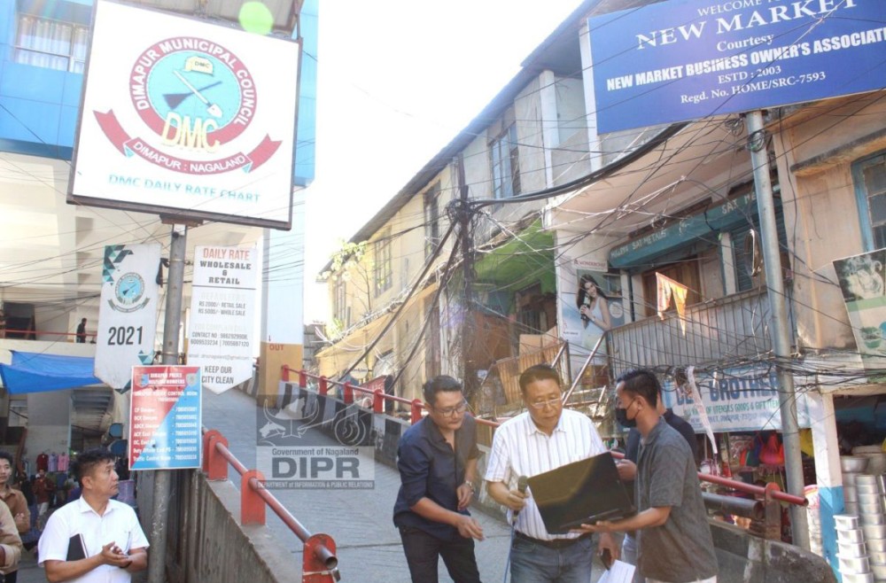 Digital Rate Board installed by Dimapur Municipal Council (DMC) at New Market, Dimapur on November 17. (DIPR Photo)