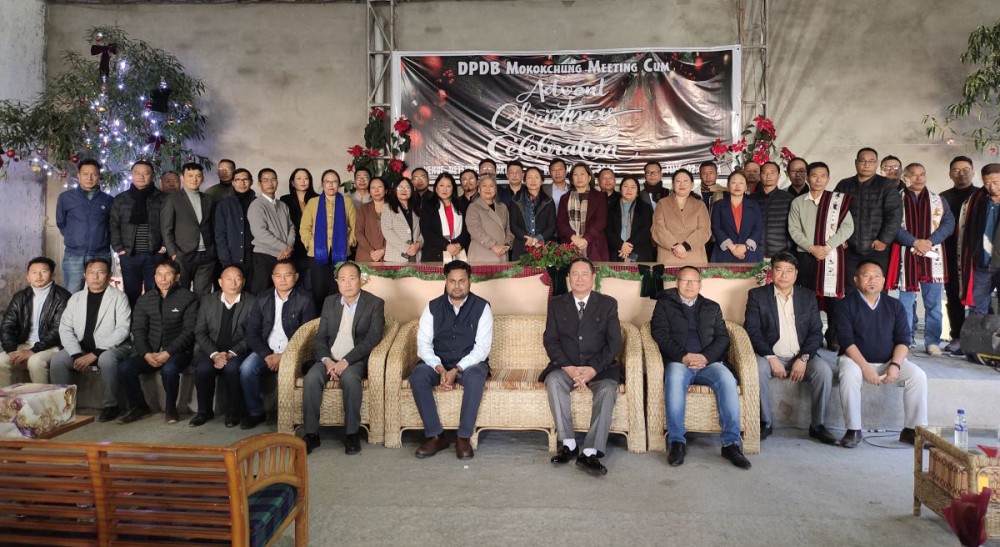 Officials and participants of the DPDB Mokokchung Advent Christmas Celebration pose for a group photograph at Metsuben Resort on December 6.