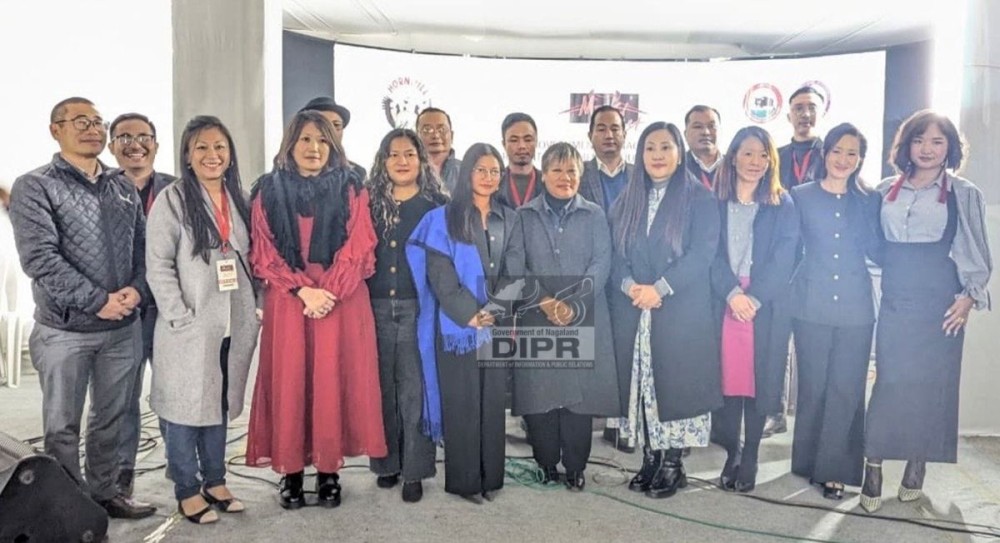 Director WRD Vilone Sakhrie along with others during the “Her Stories: Celebrating Women Narratives” programme held at the Directorate premises in Bayavu Colony, Kohima, on December 6. (DIPR Photo)