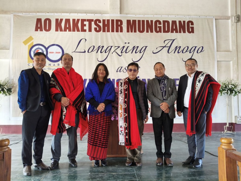 Participants at the AKM foundation day-cum-centenary curtain raiser programme at Longkhum village, Mokokchung on December 29.