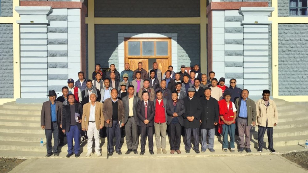 Attendees during co-ordination committee meeting at Tungjoy village.
