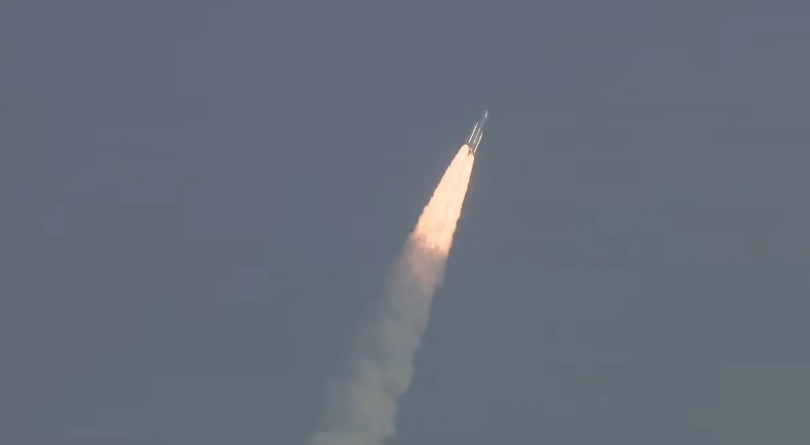 India's Launch Vehicle Mark-3 (LVM3)-M6, carrying BlueBird 6, took off from Andhra Pradesh's Sriharikota on December 24. (IANS Photo)