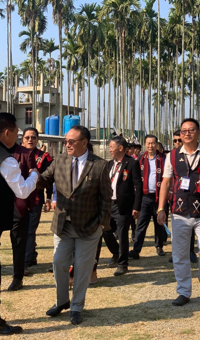 Advisor for Land Resources, G Ikuto Zhimomi at the sixth triennial session of Kulolau Aghünato Tokukujomi Küqhakulu (KATK) held at Bellizza Isle, Purana Bazar on December 20.