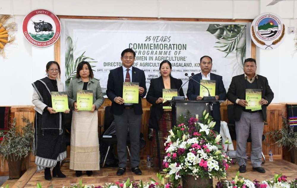 Mhathung Yanthan and others during 25 Years commemoration of Women in Agriculture on December 11 in Kohima.