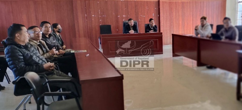 Attendees of the District Water and Sanitation Mission and Jal Jeevan Mission meeting for Tseminyu District held at the DC Office Conference Hall on December 17. (DIPR Photo)