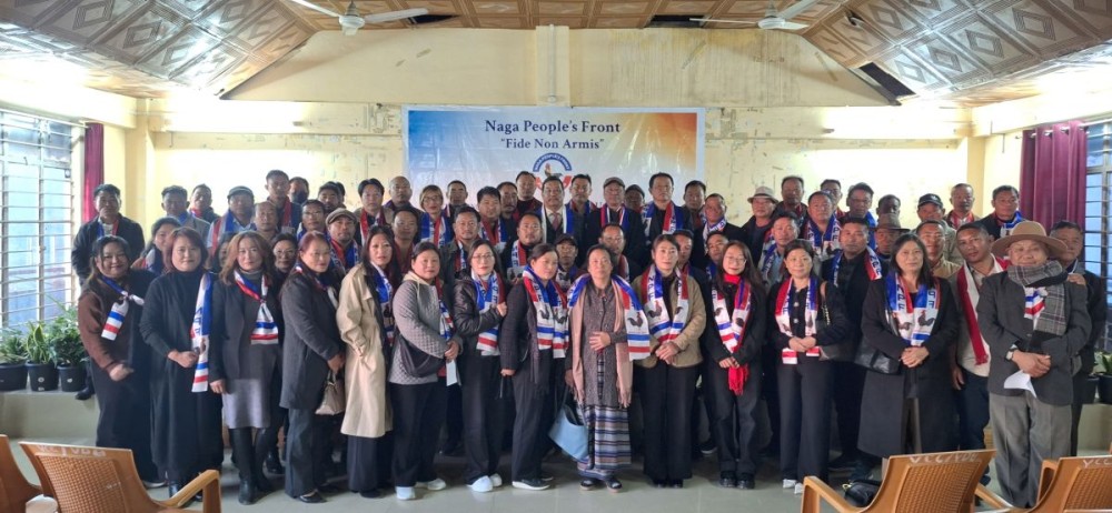 Party workers of the NPF Wokha AC during the oath-taking ceremony on December 18.
