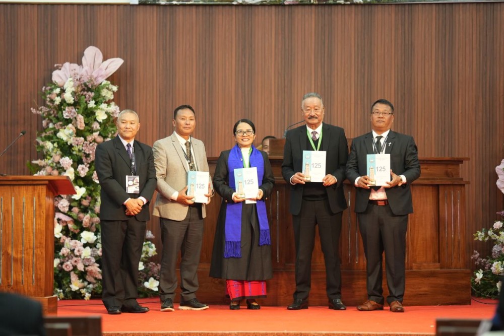 Rev Dr Wati Jamir and others during the quasquicentennial celebration on December 27.