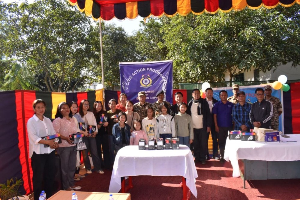 Attendees of the civic action programme organised by the 173 BN CRPF at CIHSR Hospital, Chümoukedima on December 17.