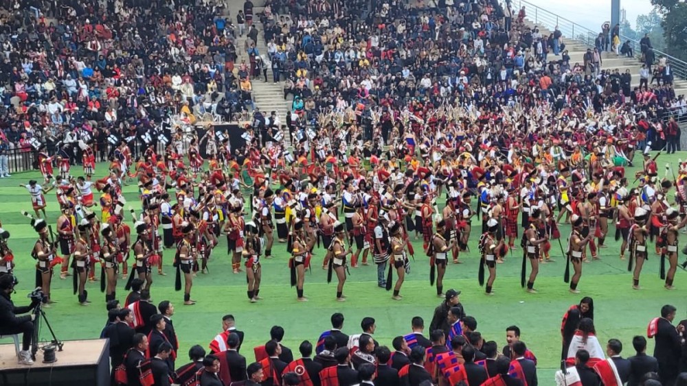 The gathering during the 26th edition of Hornbill Festival 2025 at Kisama on December 1 last. (Morung Photo)