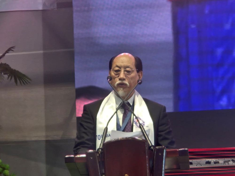 Nagaland Chief Minister Dr Neiphiu Rio at Chungtia village on January 14. (Morung Photo)