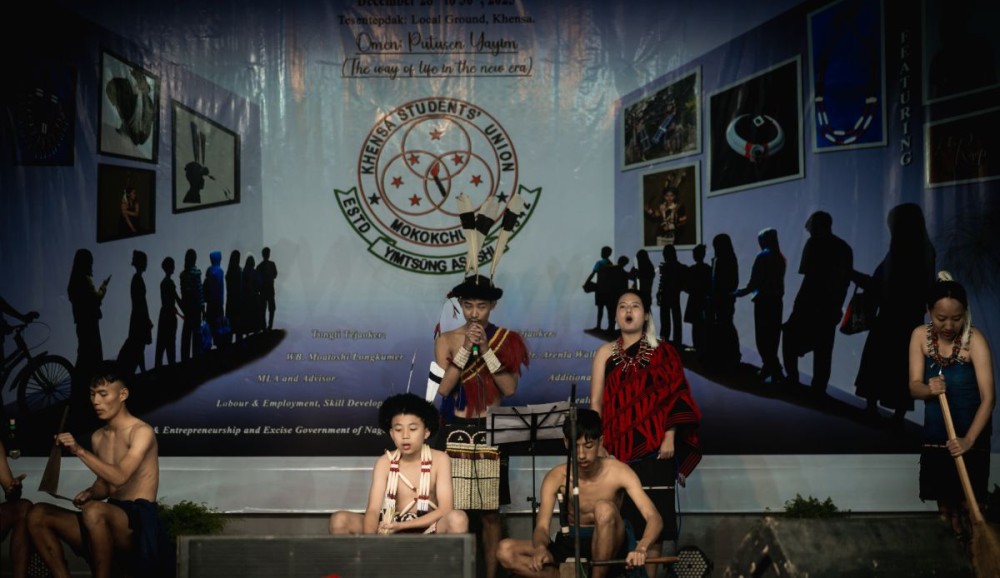 Participants during the 10th triennial Walu Aten of Khensa Kaketshir Telongjem at Khensa village held under the theme ‘Putusen Yayim’ (The way of life in the new era) from December 28 to 30.