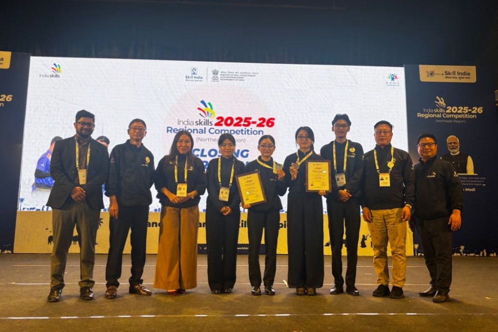 Team Nagaland at IndiaSkills Regional Competition Northeast 2025–26 in Guwahati.