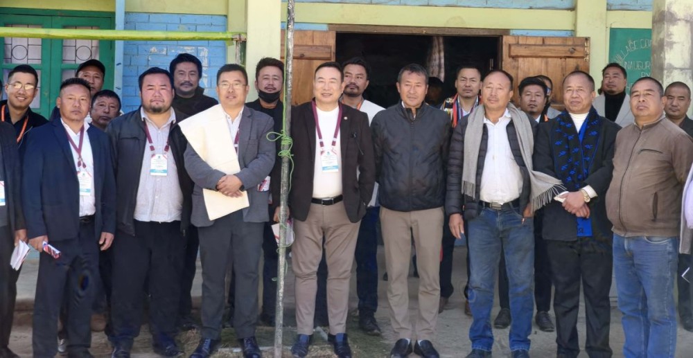 Kuzholuzo (Azo) Nienu and others during 34th general session of the PCF at Phek village on January 12.