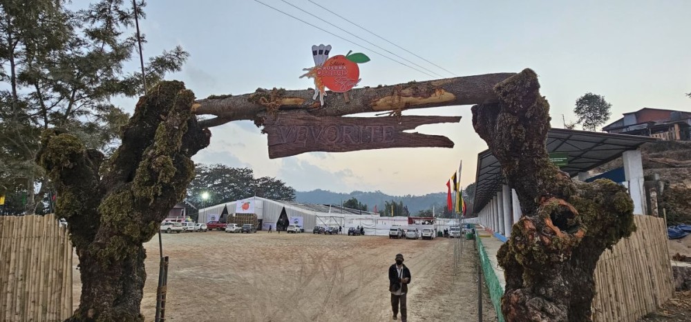 Stage set for 5th edition of Rüsoma Orange Festival 2026. (Morung Photo)