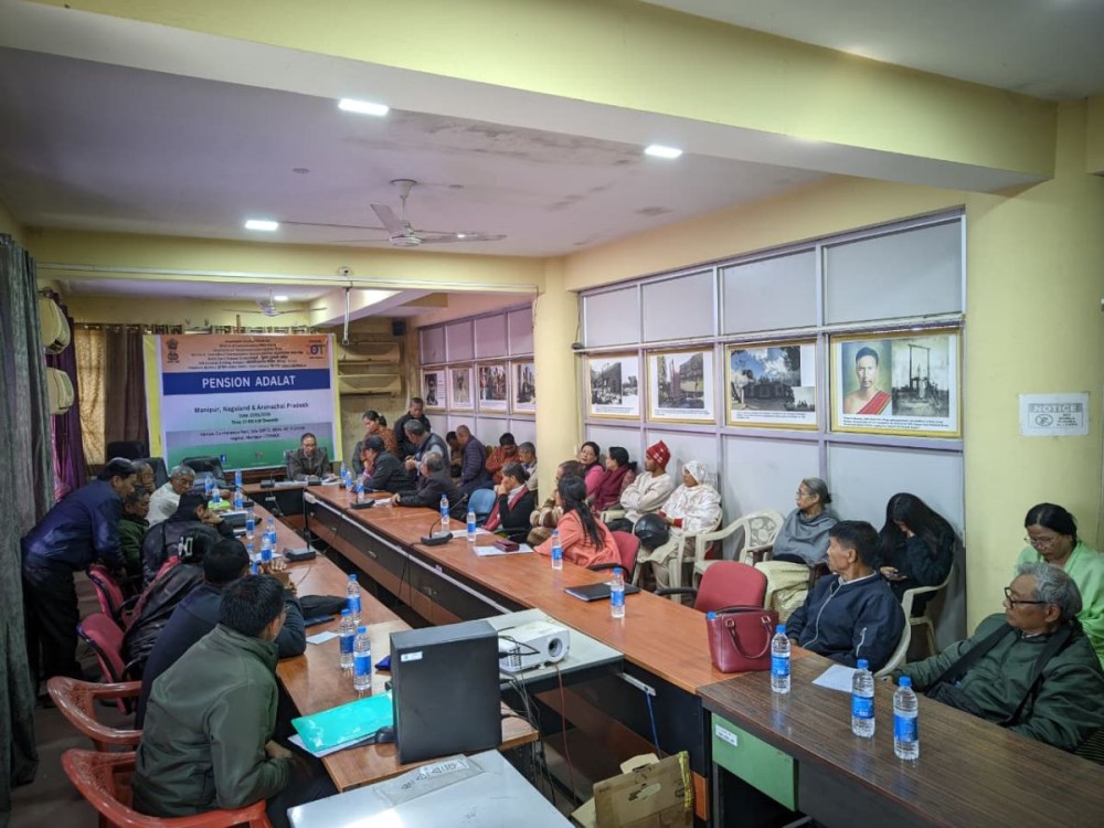 A ‘Pension Adalat’ in progress at the BSNL Conference Hall, Imphal, on January 27. (Photo Courtesy: PIB Kohima)
