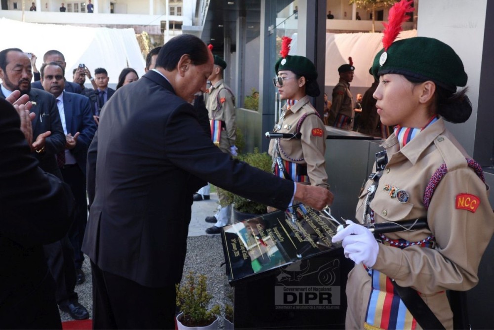 Chief Minister, Dr Neiphiu Rio inaugurating the Nagaland Drone School-Drone Centre of Excellence at the office premises GIS & Remote Sensing Centre, Kohima on January 26. (DIPR Photo)