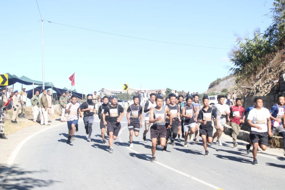 Aspirants take part in physical test as Nagaland Police constable recruitment for Zunheboto medical and physical tests kick off as police recruitment rally for Zunheboto district begins on January 7 at the Police Reserve Ground, DEF Zunheboto. (Morung Photo)