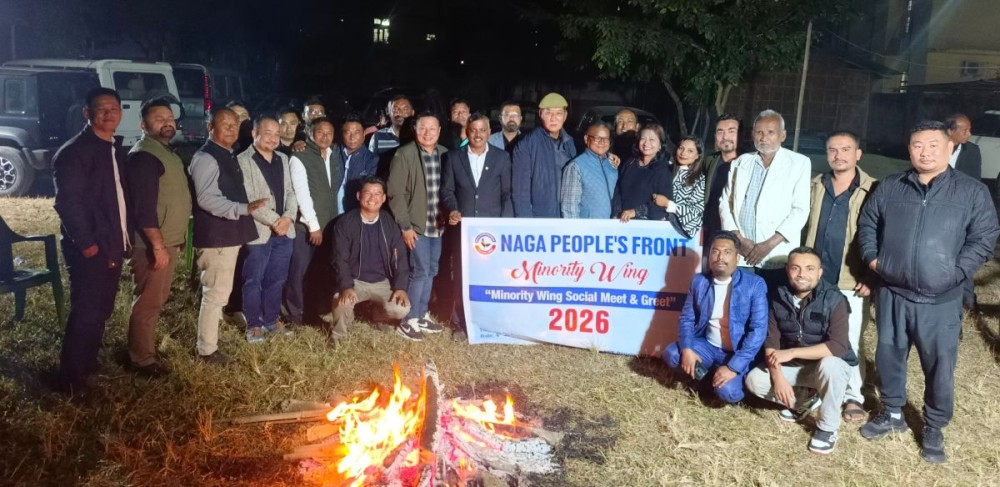 Party members of the NPF Minority Wing during the Social Work-cum-Greet 2026 programme in Dimapur on January 4.