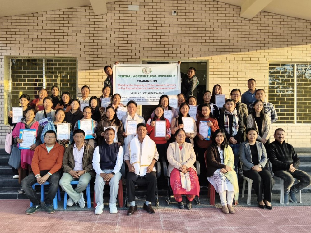 Women farmers trained in scientific pig breeding at Jalukie