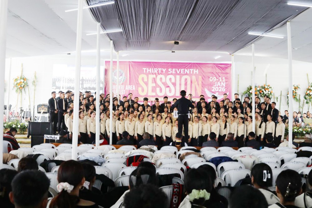 Chetheba Town Baptist Church performing at the 37th Chokri Area Baptist Youth Fellowship held at Chetheba Town under Phek district.