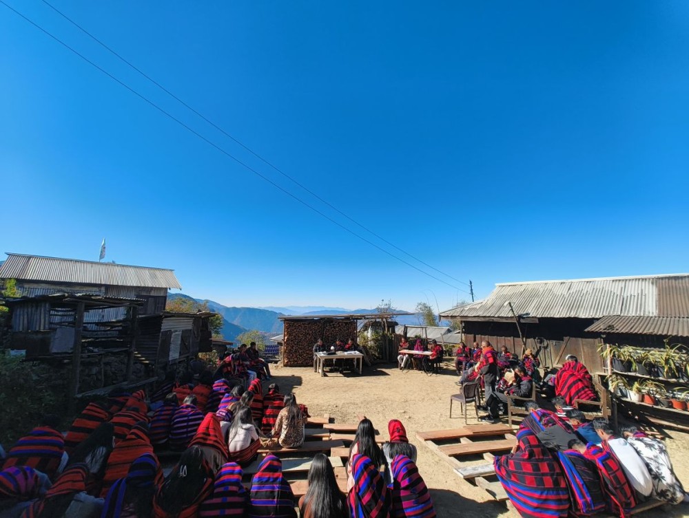 Executive members of the SVSU during the 65th General Meeting held at Seyochung village on January 2.