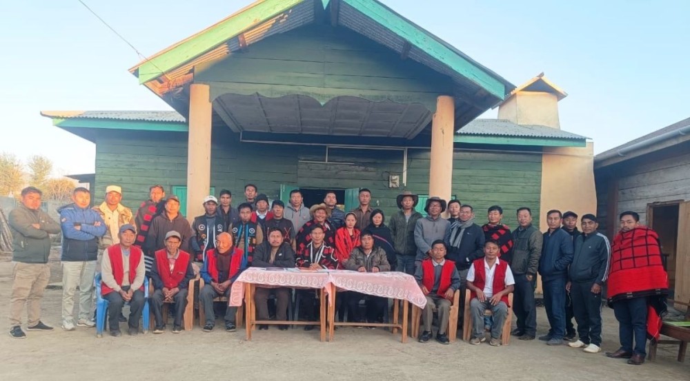 Representatives from various civil society organisations of Pungro village and Pungro Village Students’ Union after the meeting held Pungro Village Council Community Hall on January 2.